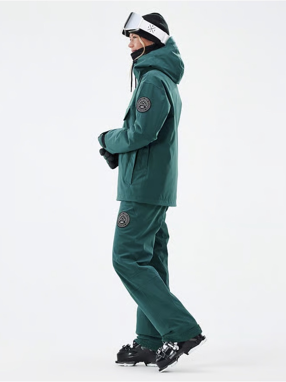 DOPE Women's Bottle Green Ski Anorak Jacket - Picture 3 of 8